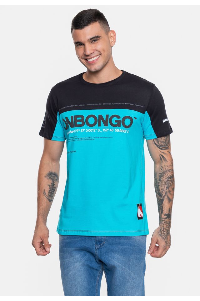 Camiseta-Onbongo-Masculina-Especial-Fallen-Azul-Turquesa