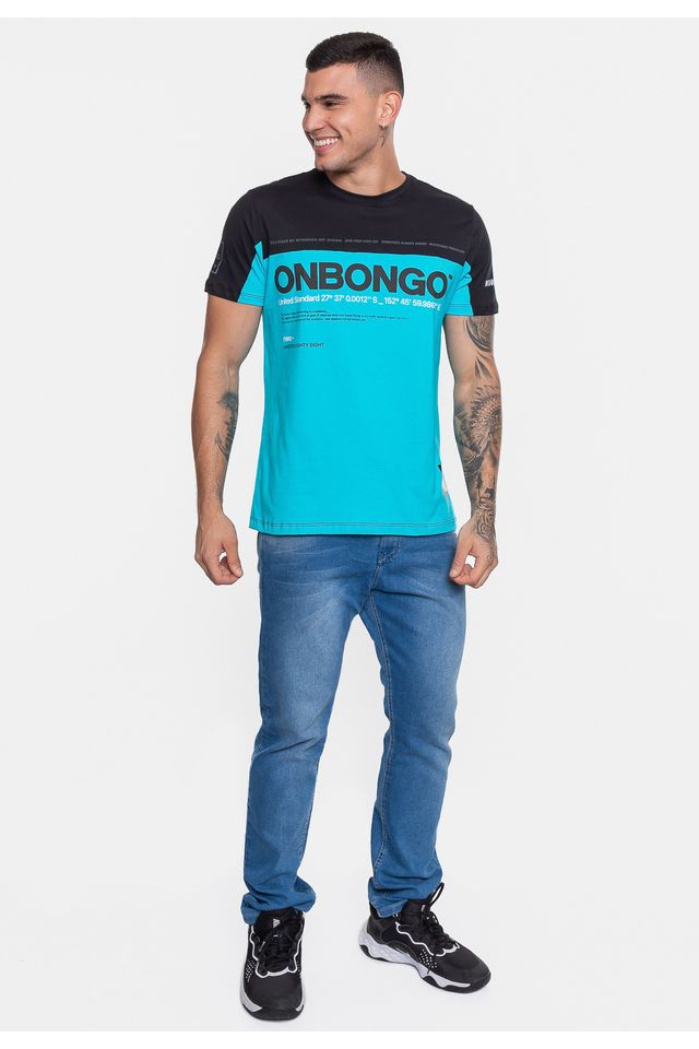 Camiseta-Onbongo-Masculina-Especial-Fallen-Azul-Turquesa