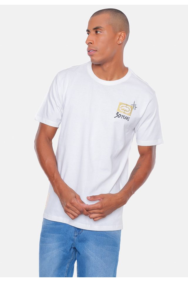 Camiseta-Ecko-Estampada-Branca-Off