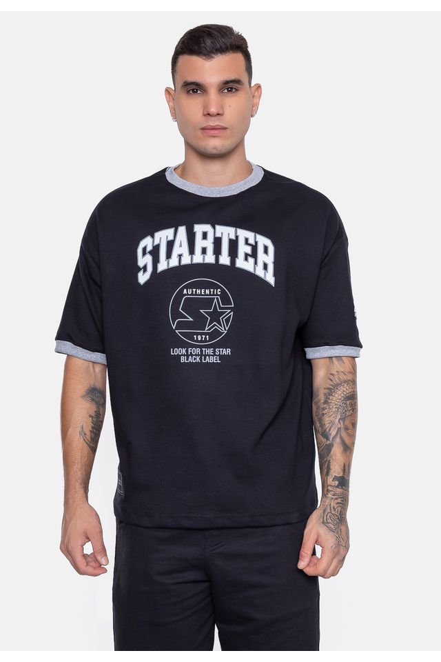 Camiseta-Starter-Oversized-Estampada-Preta