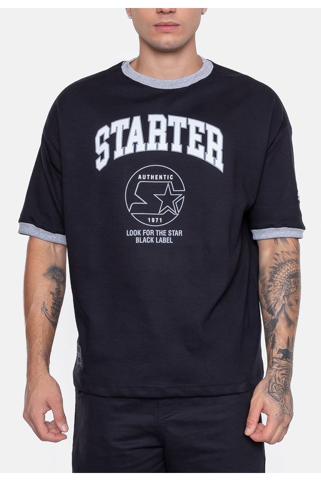 Camiseta-Starter-Oversized-Estampada-Preta