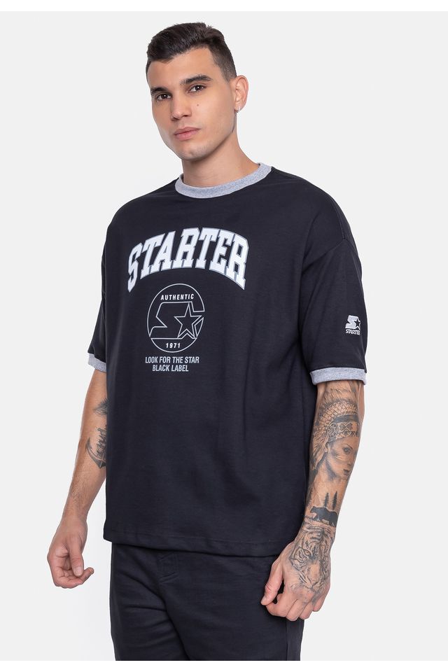 Camiseta-Starter-Oversized-Estampada-Preta