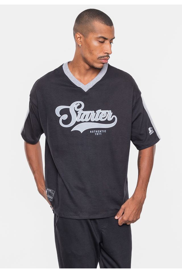 Camiseta-Starter-Oversized-Estampada-Preta