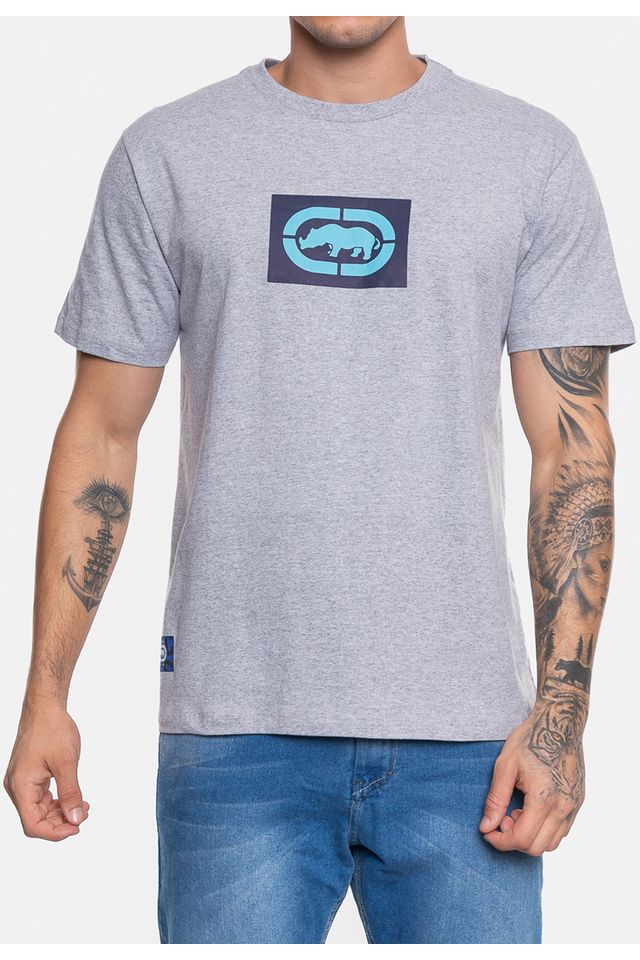 Camiseta-Ecko-Masculina-Micro-Cinza-Mescla