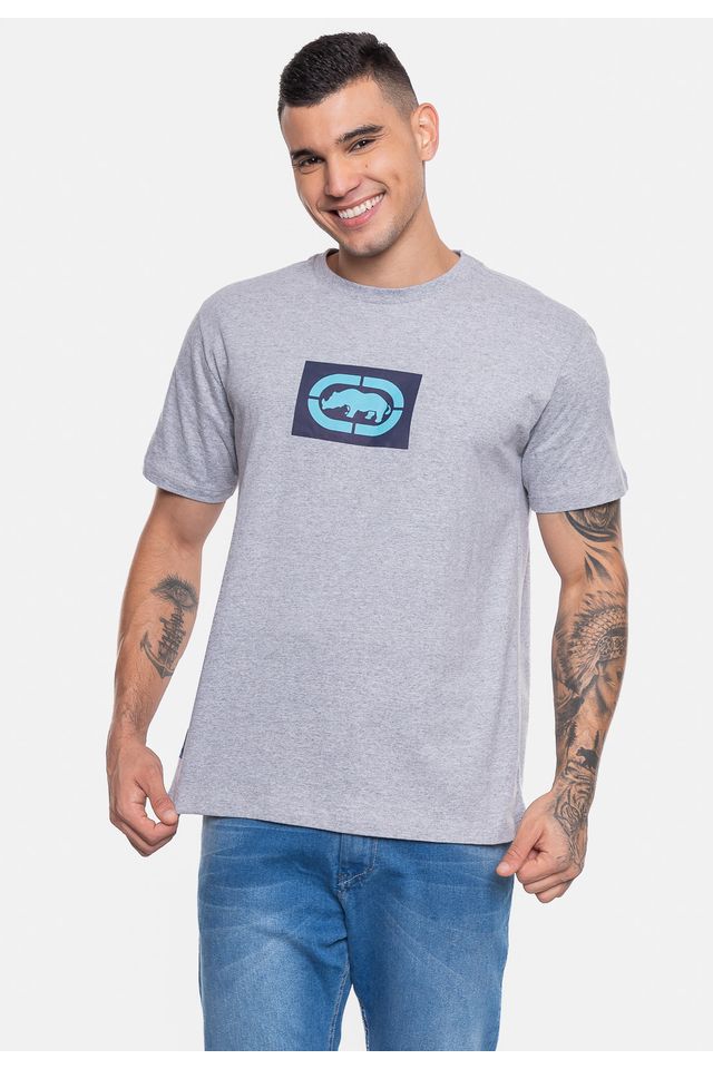 Camiseta-Ecko-Masculina-Micro-Cinza-Mescla