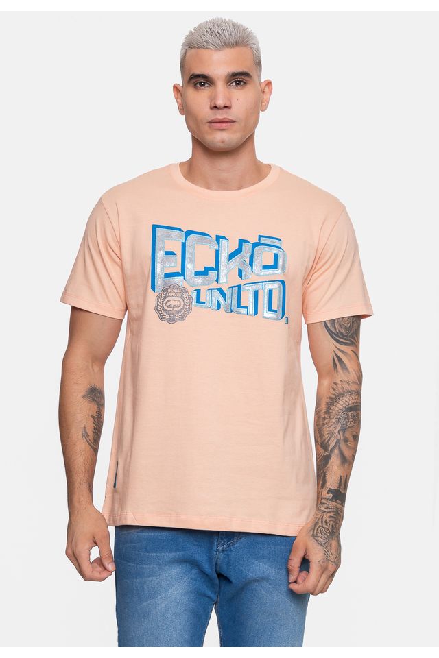 Camiseta-Ecko-Masculina-Block-Jersey-Pessego-Mellow
