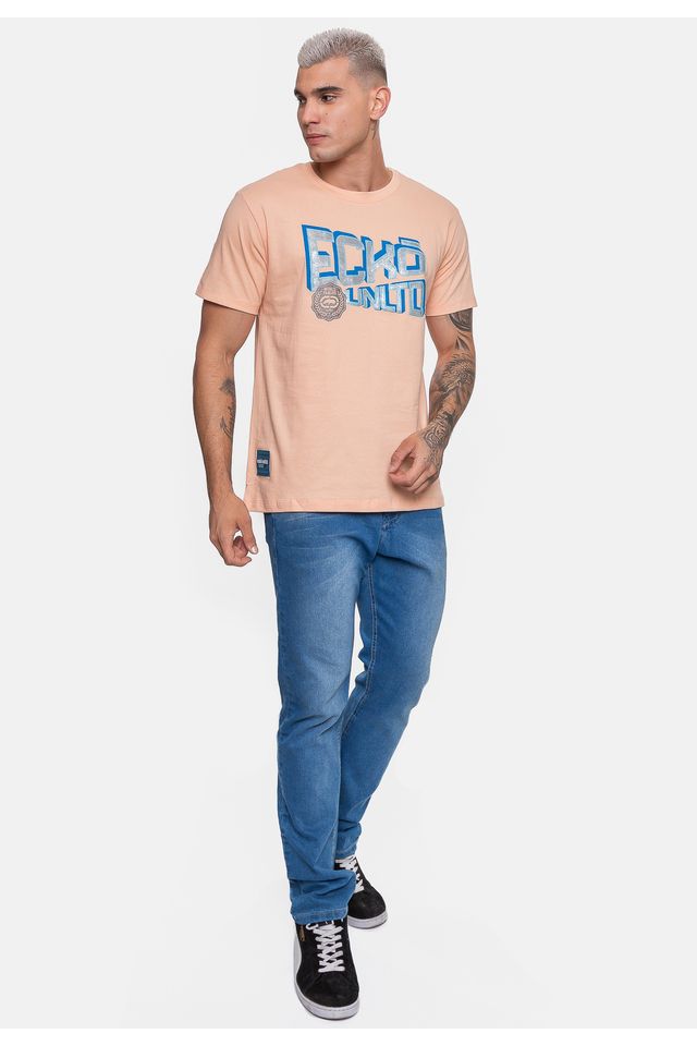 Camiseta-Ecko-Masculina-Block-Jersey-Pessego-Mellow