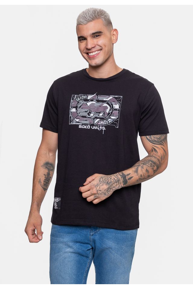 Camiseta-Ecko-Masculina-Circuit-Brand-Preta