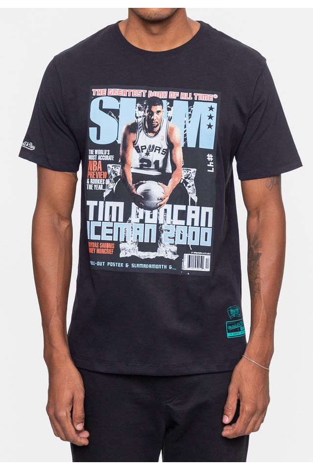 Camiseta-Mitchell---Ness-NBA-Slam-Tim-Duncan-San-Antonio-Spurs-Preta