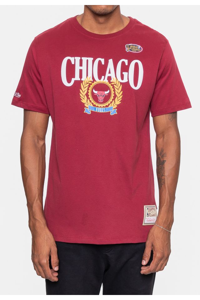 Camiseta-Mitchell---Ness-Masculina-Collegiate-Bordo