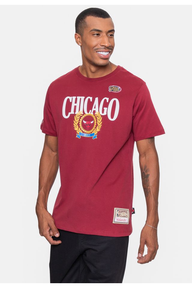 Camiseta-Mitchell---Ness-Masculina-Collegiate-Bordo