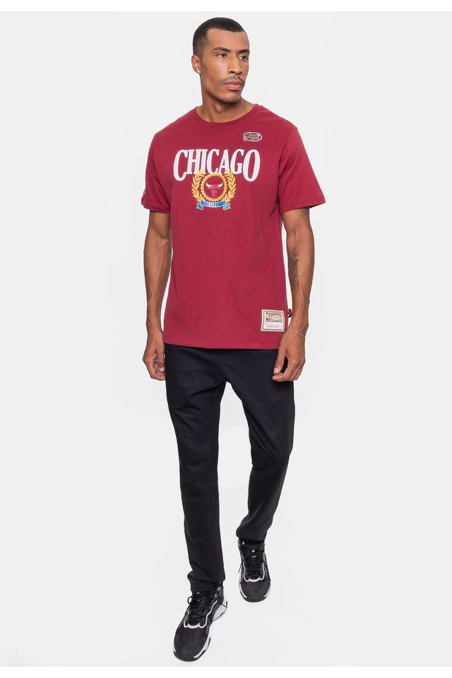 Camiseta-Mitchell---Ness-Masculina-Collegiate-Bordo