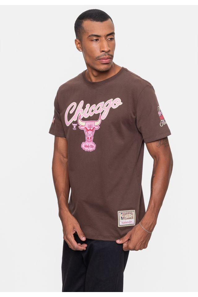 Camiseta-Mitchell---Ness-Masculina-Sugar-Bacon-Marrom