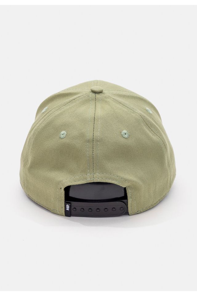 Bone-HD-Snapback-Aba-Curva-Verde-Claro-Militar