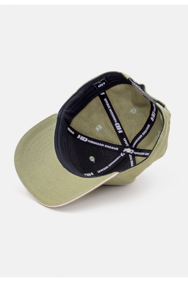 Bone-HD-Snapback-Aba-Curva-Verde-Claro-Militar