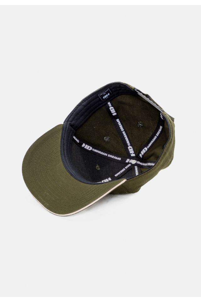 Bone-HD-Snapback-Aba-Curva-Verde-Claro-Militar