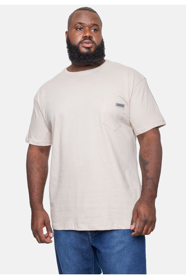 Camiseta Fatal Fashion Basic Plus Size Masculina Areia Urbane