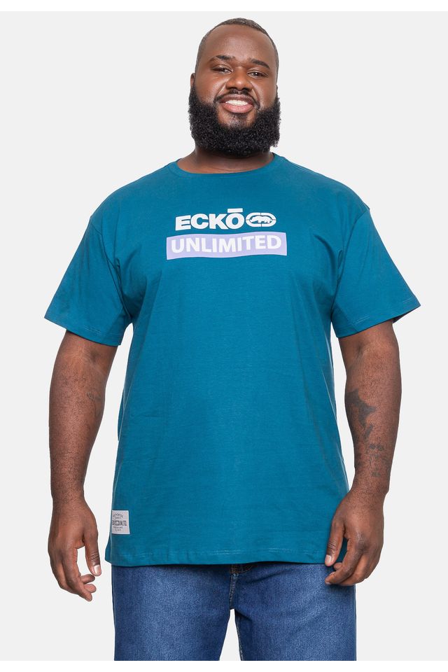 Camiseta-Ecko-Masculina-Plus-Size-Flat-Rhino-Azul-Tempestade