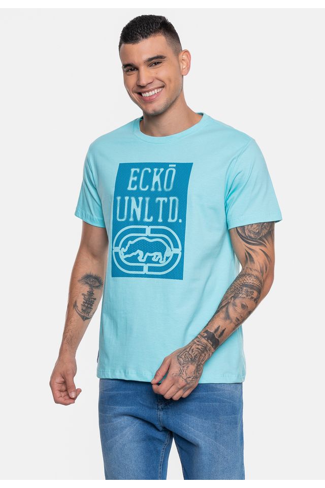 Camiseta-Ecko-Masculina-Nogs-Azul-Turquesa