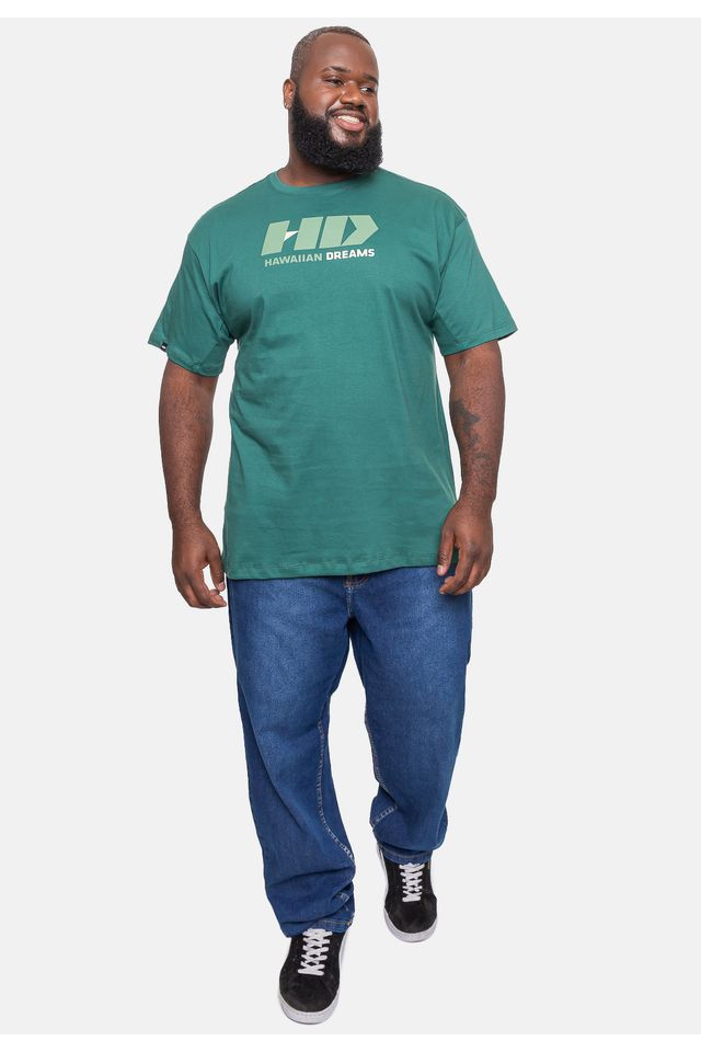 Camiseta-HD-Masculina-Plus-Size-Logo-Verde-Escuro