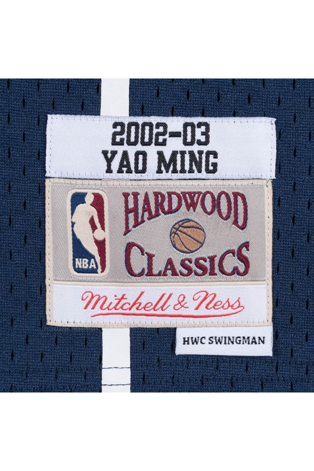 Regata-Mitchell---Ness-Road-Swingman-Jersey-Houston-Rockets-2002-03-Yao-Ming-Azul-Marinho