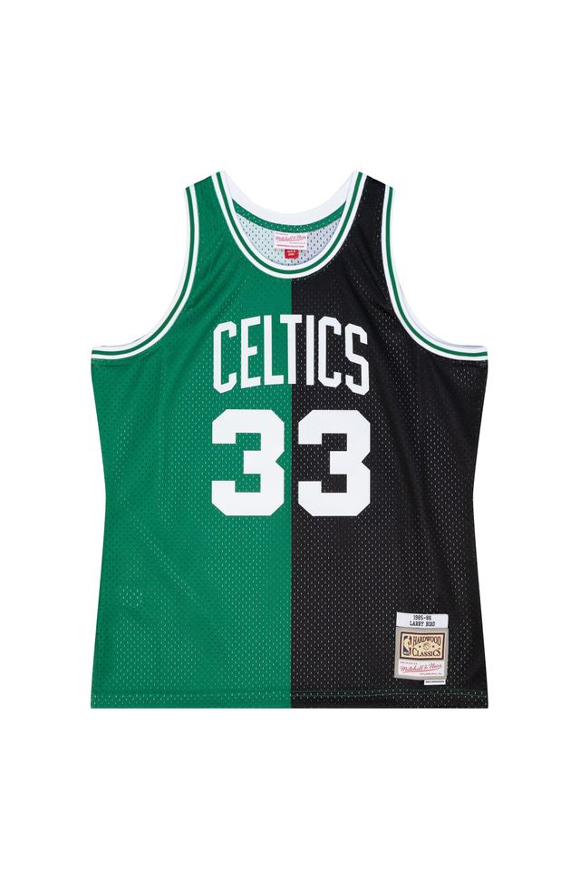 Regata-Mitchell---Ness-Split-Swingman-Jersey-Boston-Celtics-1985-86-Larry-Bird-Preta