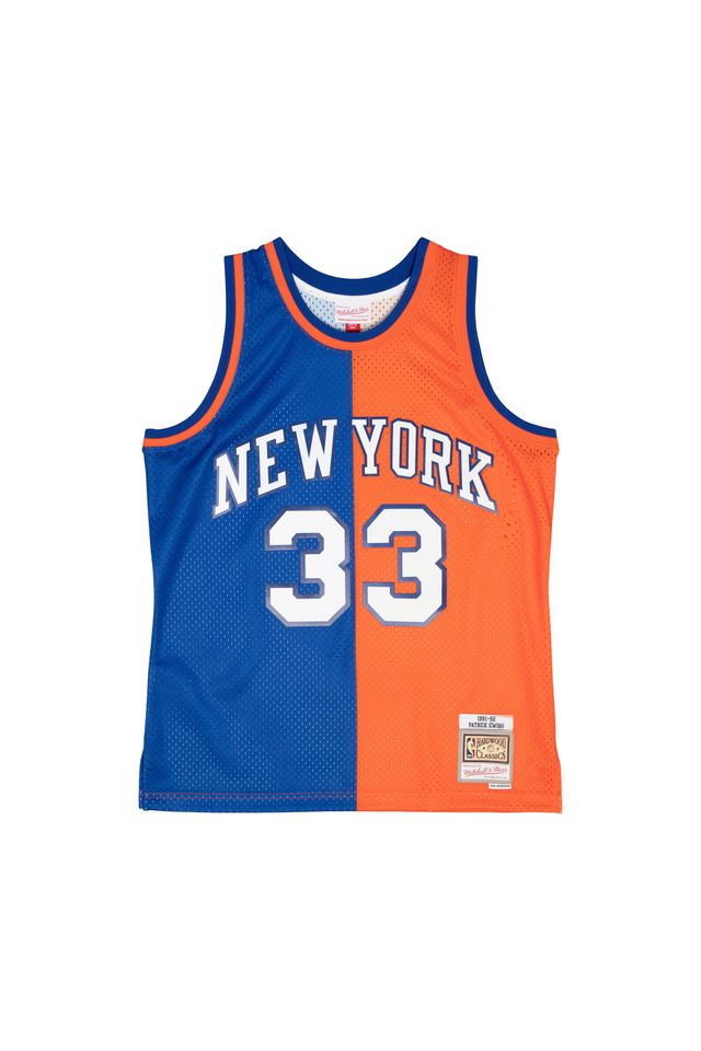 Regata-Mitchell---Ness-Split-Swingman-Jersey-New-York-Knicks-1991-92-Patrick-Ewing-Azul Regata-Mitchell---Ness-Split-Swingman-Jersey-New-York-Knicks-1991-92-Patrick-Ewing-Azul