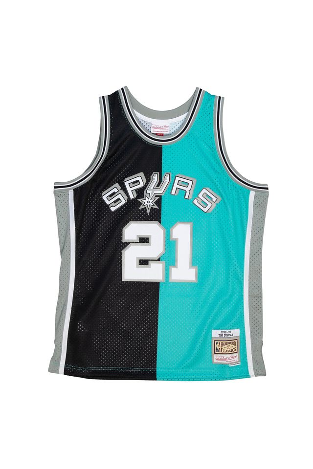 Regata-Mitchell---Ness-Split-Swingman-Jersey-San-Antonio-Spurs-1998-99-Tim-Duncan-Preta Regata-Mitchell---Ness-Split-Swingman-Jersey-San-Antonio-Spurs-1998-99-Tim-Duncan-Preta