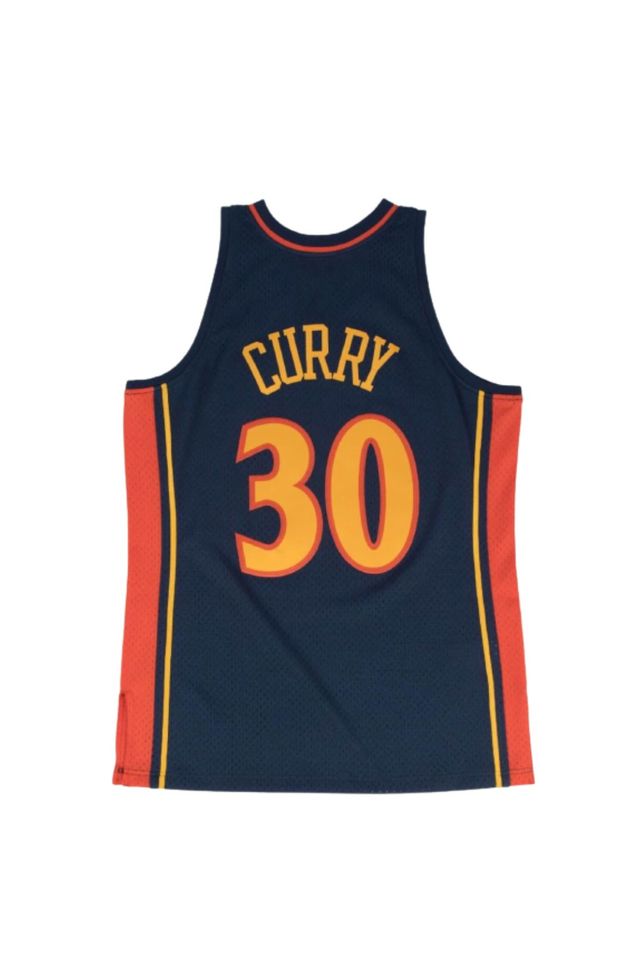 Regata-Mitchell---Ness-Road-Swingman-Jersey-Golden-State-Warriors-2009-10-Stephen-Curry-Azul-Marinho