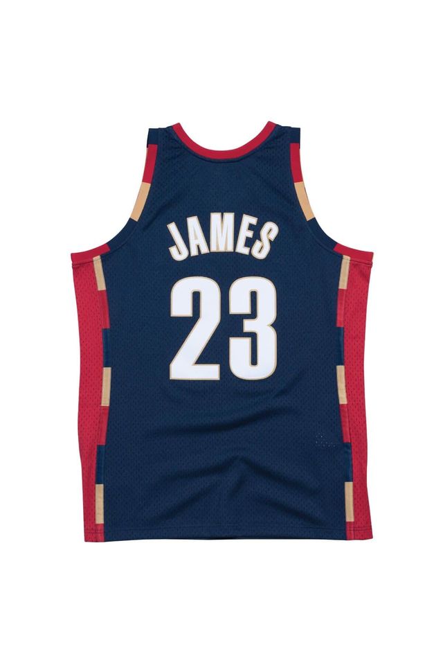 Regata-Mitchell---Ness-Alternate-Swingman-Jersey-Cleveland-Cavaliers-2008-09-Lebron-James-Azul-Marinho