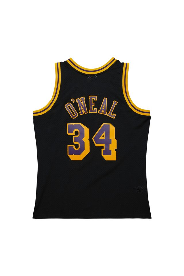 Regata-Mitchell---Ness-Glitter-Swingman-Jersey-Los-Angeles-Lakers-1996-97-Shaquille-O-Neal-Preta