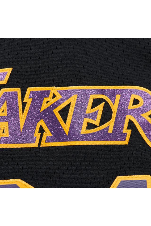 Regata-Mitchell---Ness-Glitter-Swingman-Jersey-Los-Angeles-Lakers-1996-97-Shaquille-O-Neal-Preta