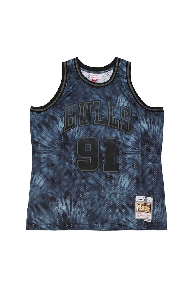 Regata-Mitchell---Ness-Black-Tie-Swingman-Jersey-Chicago-Bulls-1995-96-Dennis-Rodman-Preta Regata-Mitchell---Ness-Black-Tie-Swingman-Jersey-Chicago-Bulls-1995-96-Dennis-Rodman-Preta