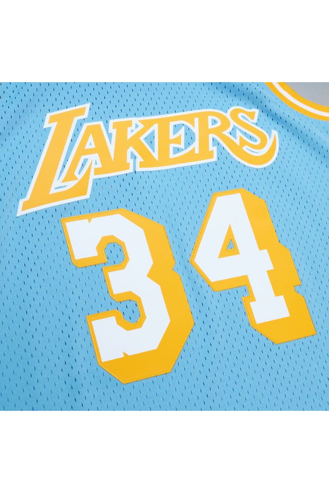 Regata-Mitchell---Ness-Swingman-Jersey-Los-Angeles-Lakers-1996-97-Shaquille-O-Neal-Azul-Celeste