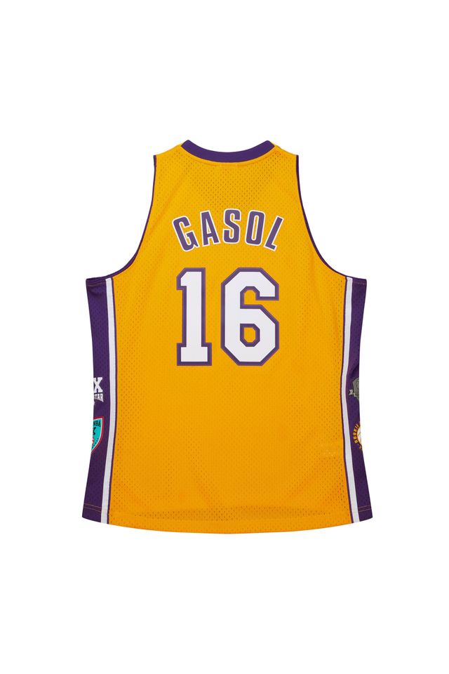 Regata-Mitchell---Ness-HOF-Swingman-Jersey-Los-Angeles-Lakers-Pau-Gasol-Dourado