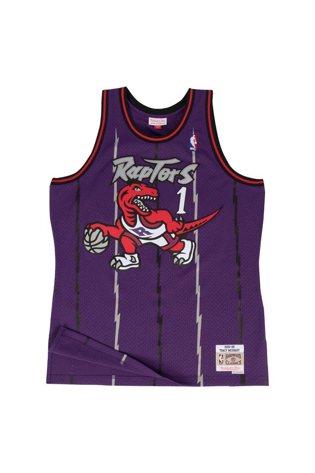 Regata-Mitchell---Ness-Road-Swingman-Jersey-Toronto-Raptors-1998-99-Tracy-Mcgrady-Roxa Regata-Mitchell---Ness-Road-Swingman-Jersey-Toronto-Raptors-1998-99-Tracy-Mcgrady-Roxa