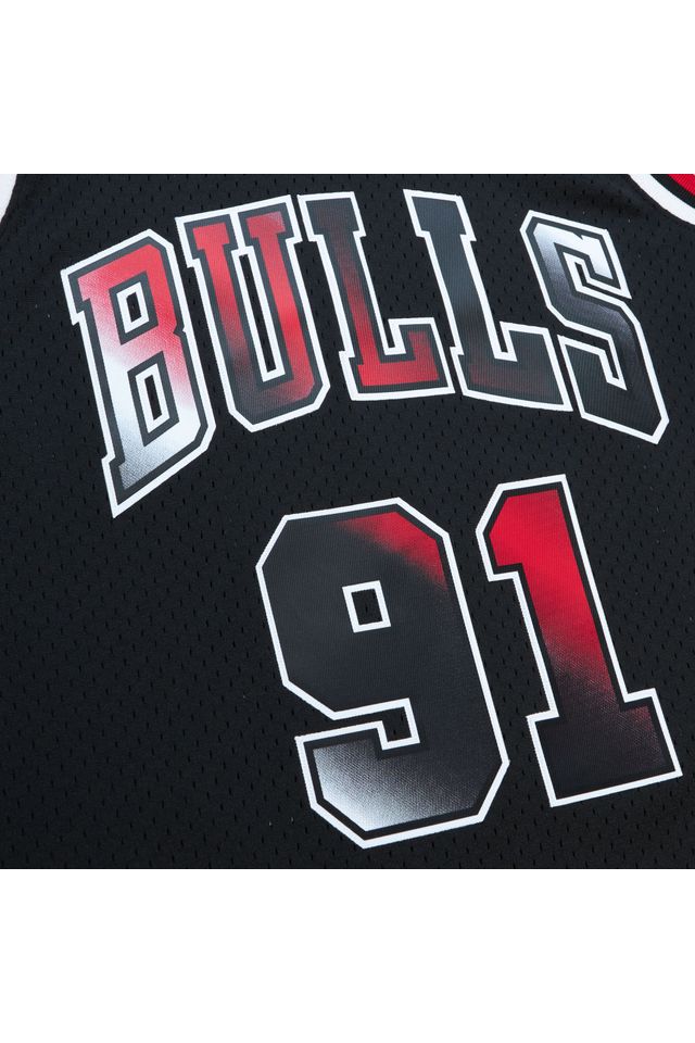 Regata-Mitchell---Ness-Big-Face-7-0-Swingman-Jersey-Chicago-Bulls-1997-98-Dennis-Rodman-Preta