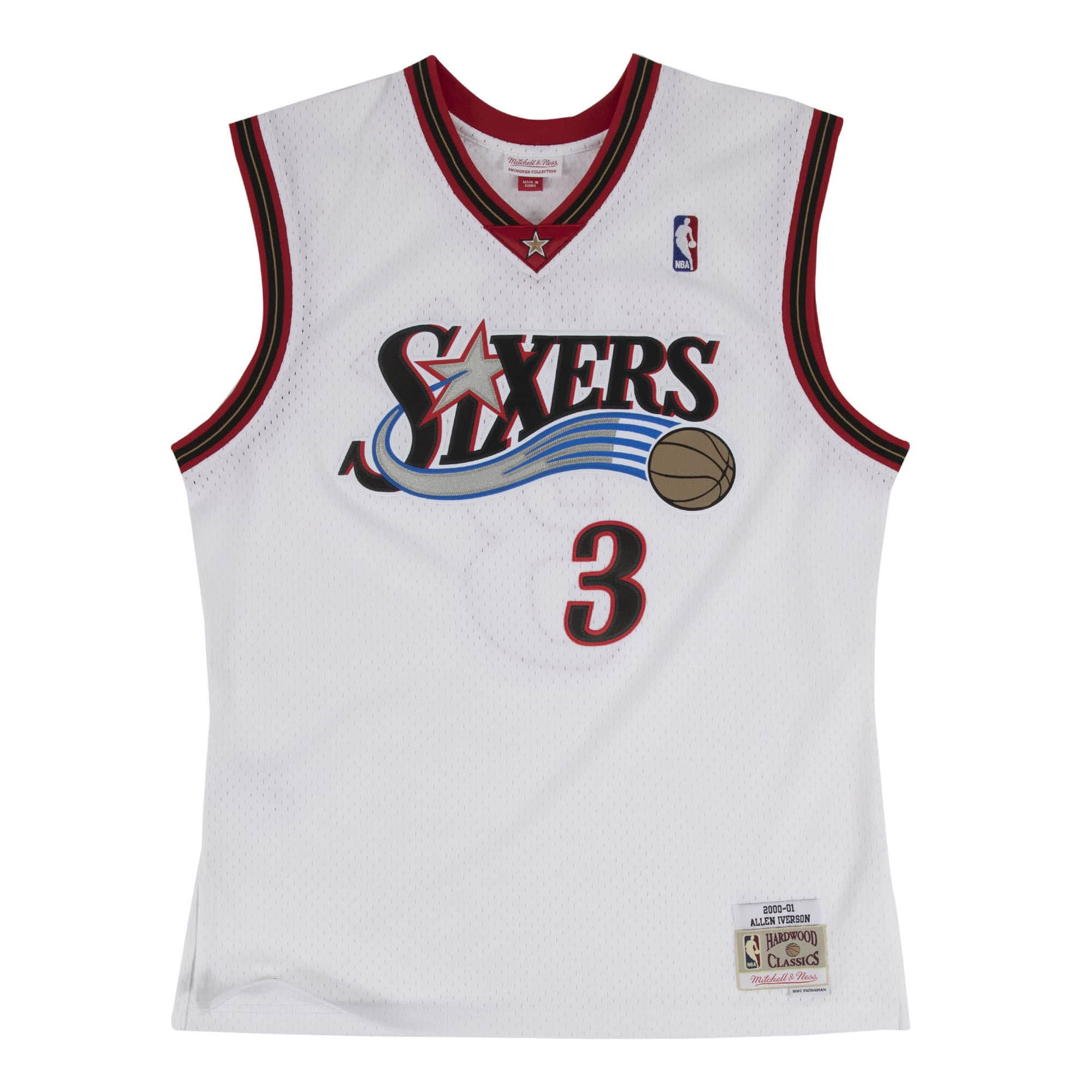 Vintage Philadelphia 76ers Sixers ALLEN sale IVERSON Nike Rewind 77 Sewn Jersey 2XL