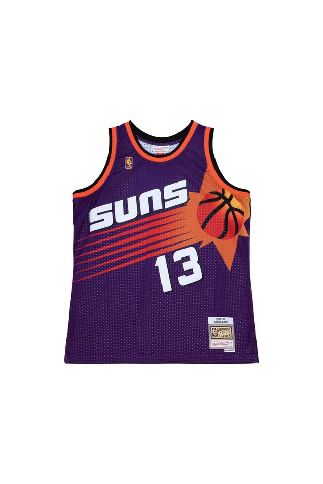 Regata-Mitchell---Ness-Swingman-Jersey-Phoenix-Suns-1996-97-Steve-Nash-Roxa Regata-Mitchell---Ness-Swingman-Jersey-Phoenix-Suns-1996-97-Steve-Nash-Roxa