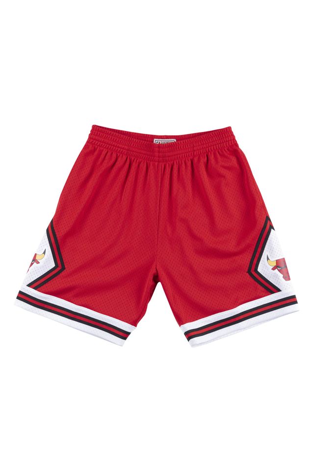 Shorts-Mitchell---Ness-Swingman-Chicago-Bulls-Road-1975-76-Vermelho Shorts-Mitchell---Ness-Swingman-Chicago-Bulls-Road-1975-76-Vermelho