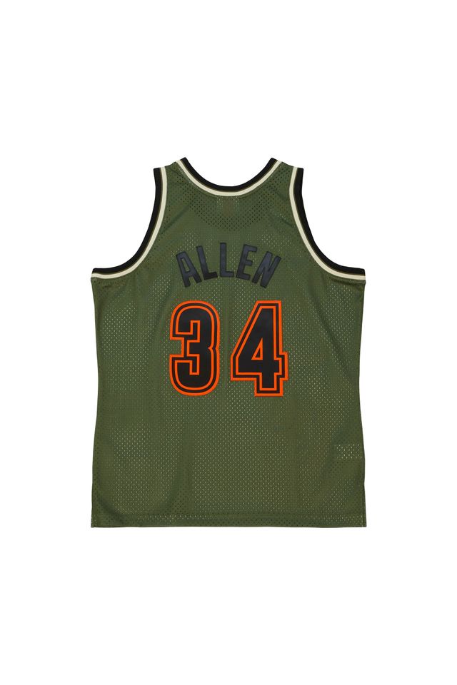 Regata-Mitchell---Ness-Flight-Swingman-Jersey-Milwaukee-Bucks-1996-97-Ray-Allen-Verde