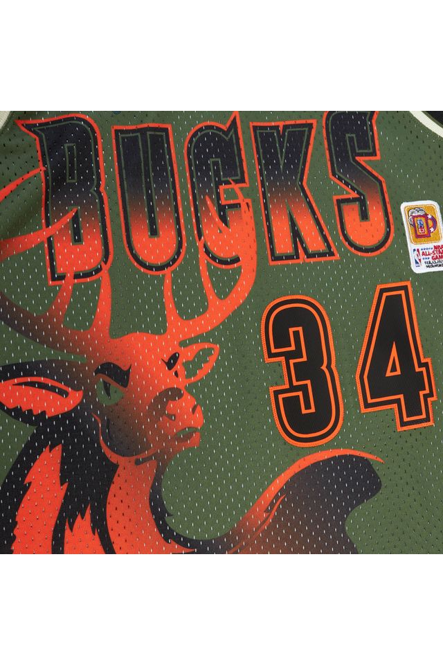 Regata-Mitchell---Ness-Flight-Swingman-Jersey-Milwaukee-Bucks-1996-97-Ray-Allen-Verde