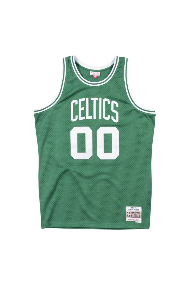 Regata-Mitchell---Ness-Swingman-Jersey-Boston-Celtics-1985-86-Robert-Parish-Verde Regata-Mitchell---Ness-Swingman-Jersey-Boston-Celtics-1985-86-Robert-Parish-Verde