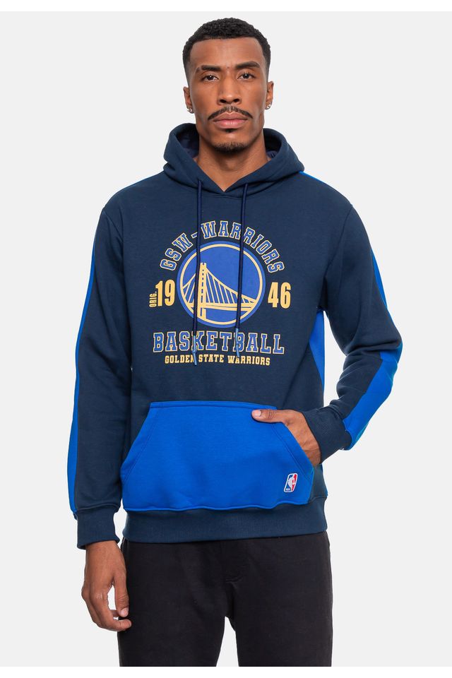 Moletom NBA Masculino Team Town Golden State Warriors Azul Marinho