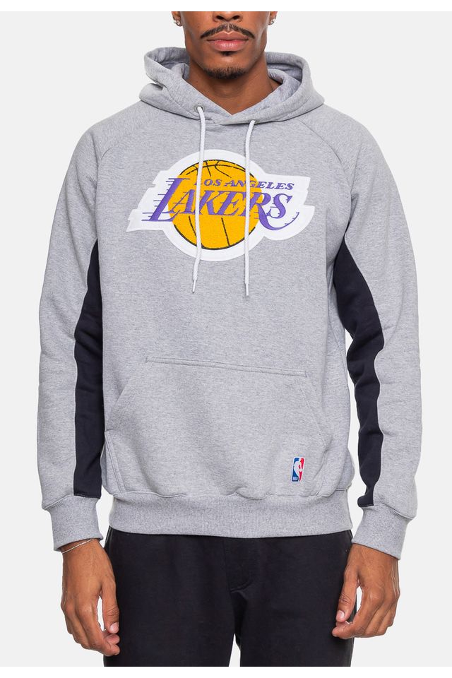Moletom-NBA-Chenille-Los-Angeles-Lakers-Cinza-Mescla-Medio