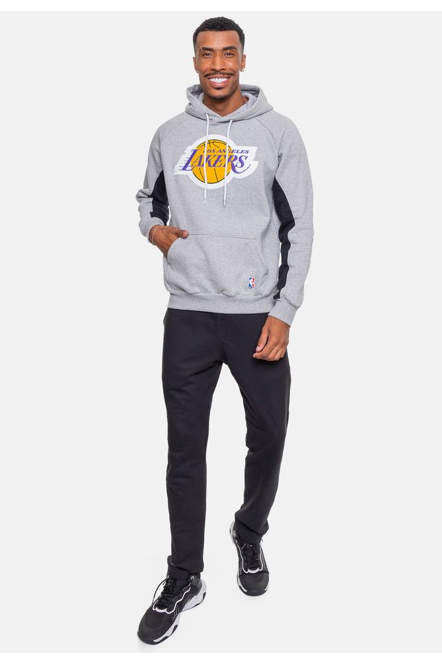 Moletom-NBA-Chenille-Los-Angeles-Lakers-Cinza-Mescla-Medio