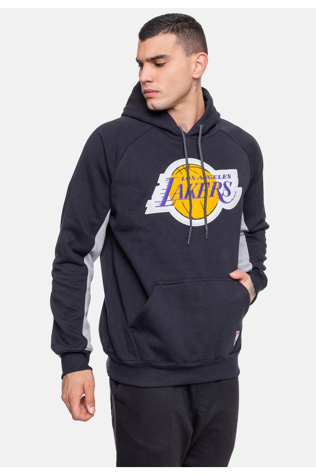 Moletom-NBA-Chenille-Los-Angeles-Lakers-Preto