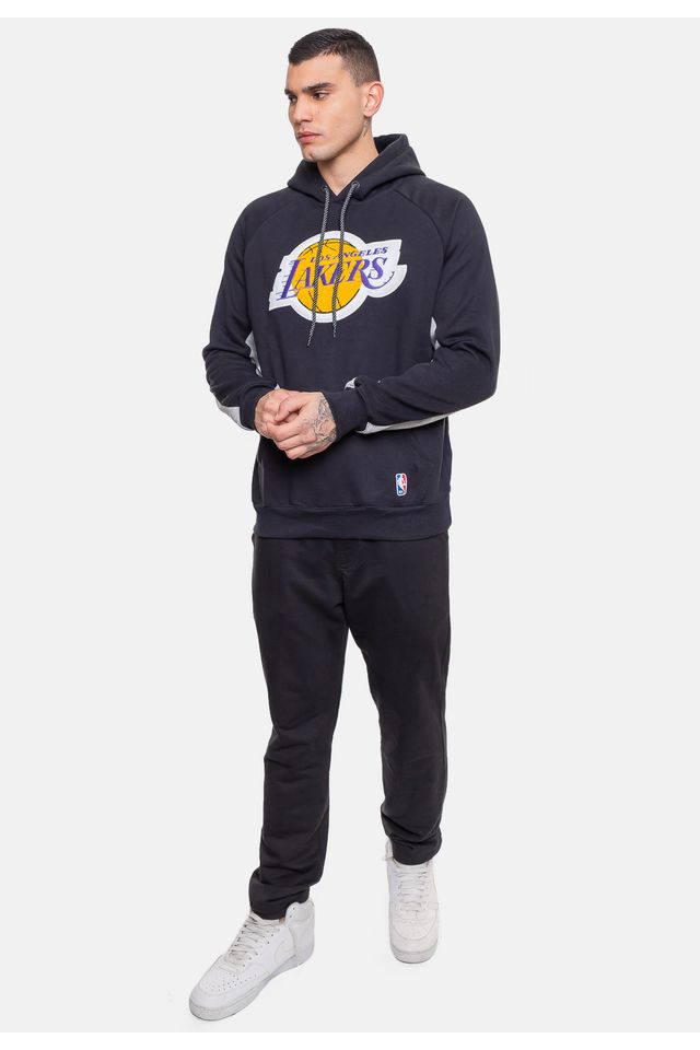 Moletom-NBA-Chenille-Los-Angeles-Lakers-Preto