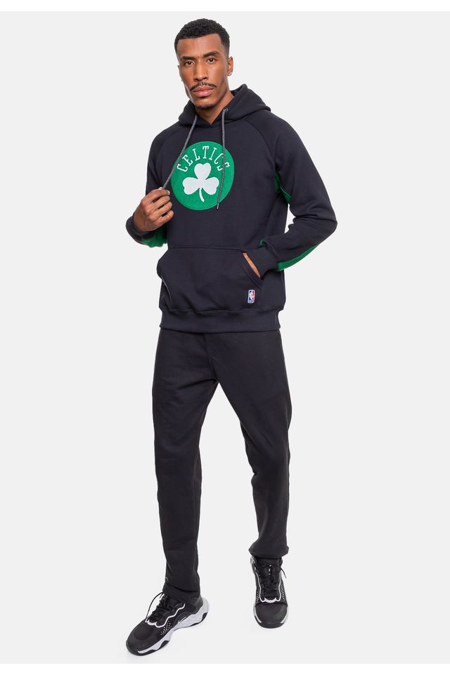 Moletom-NBA-Chenille-Boston-Celtics-Preto
