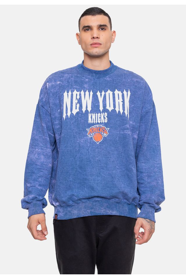 Moletom-NBA-Oversized-Gothic-Team-New-York-Knicks-Marinho
